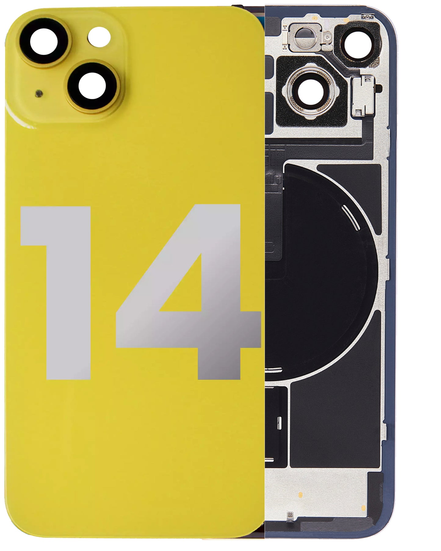 iPhone 14 Back Glass Full Assembly (With Coil) - Premium