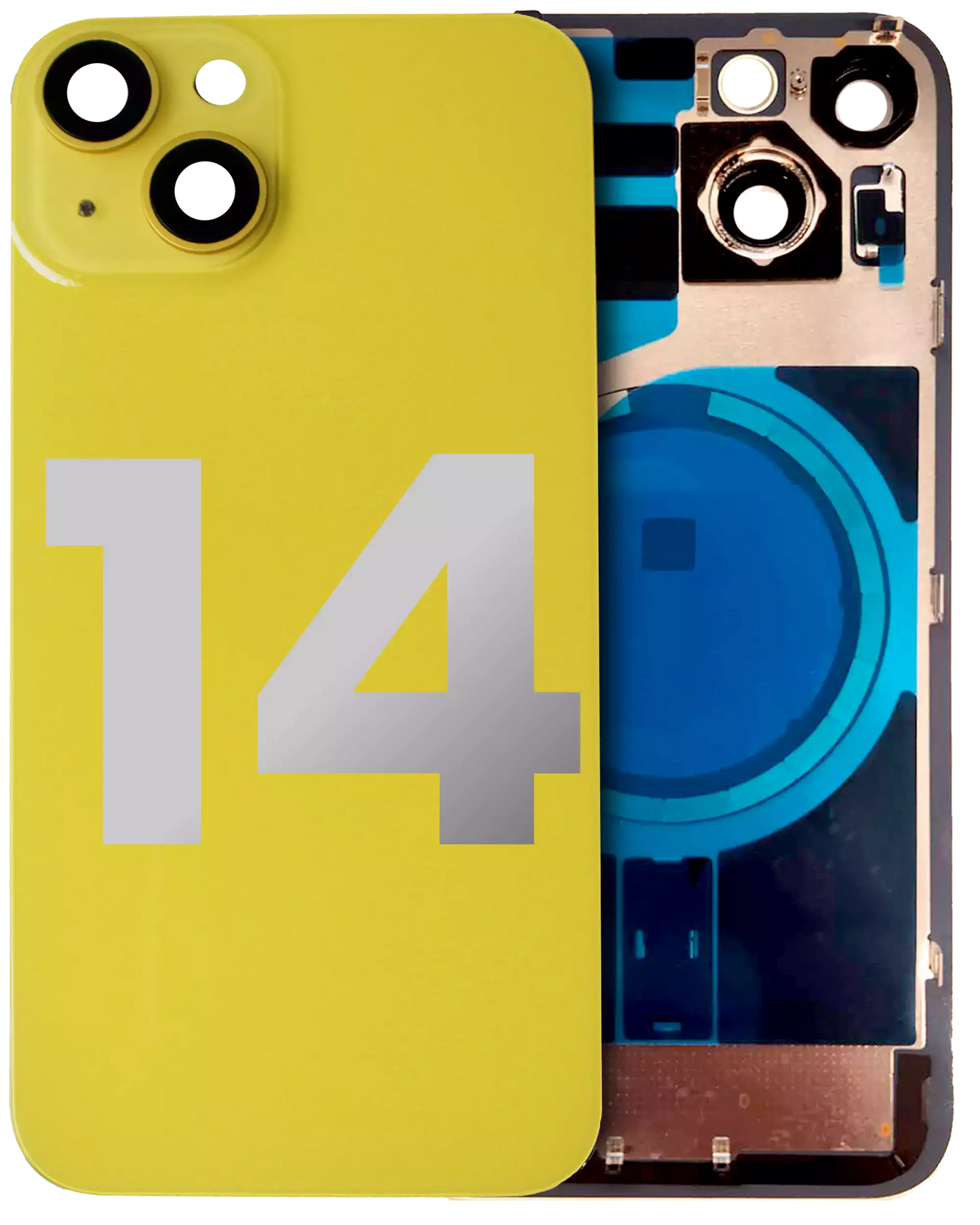 iPhone 14 Back Glass Half Assembly (No Coil) - A Grade