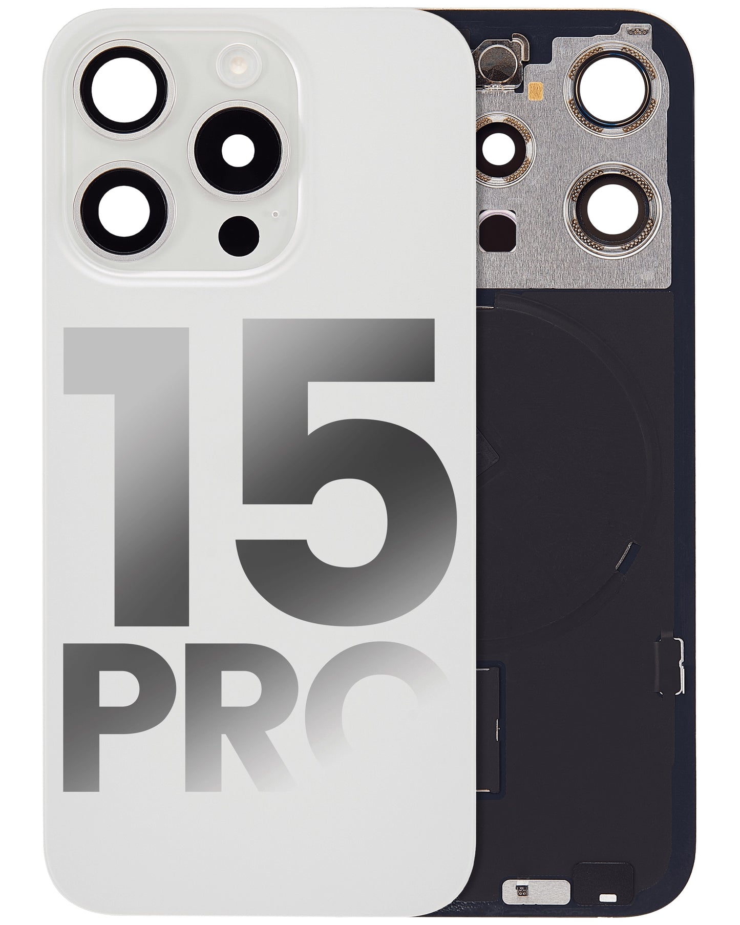 iPhone 15 Pro Back Glass Full Assembly (With Coil) - Premium