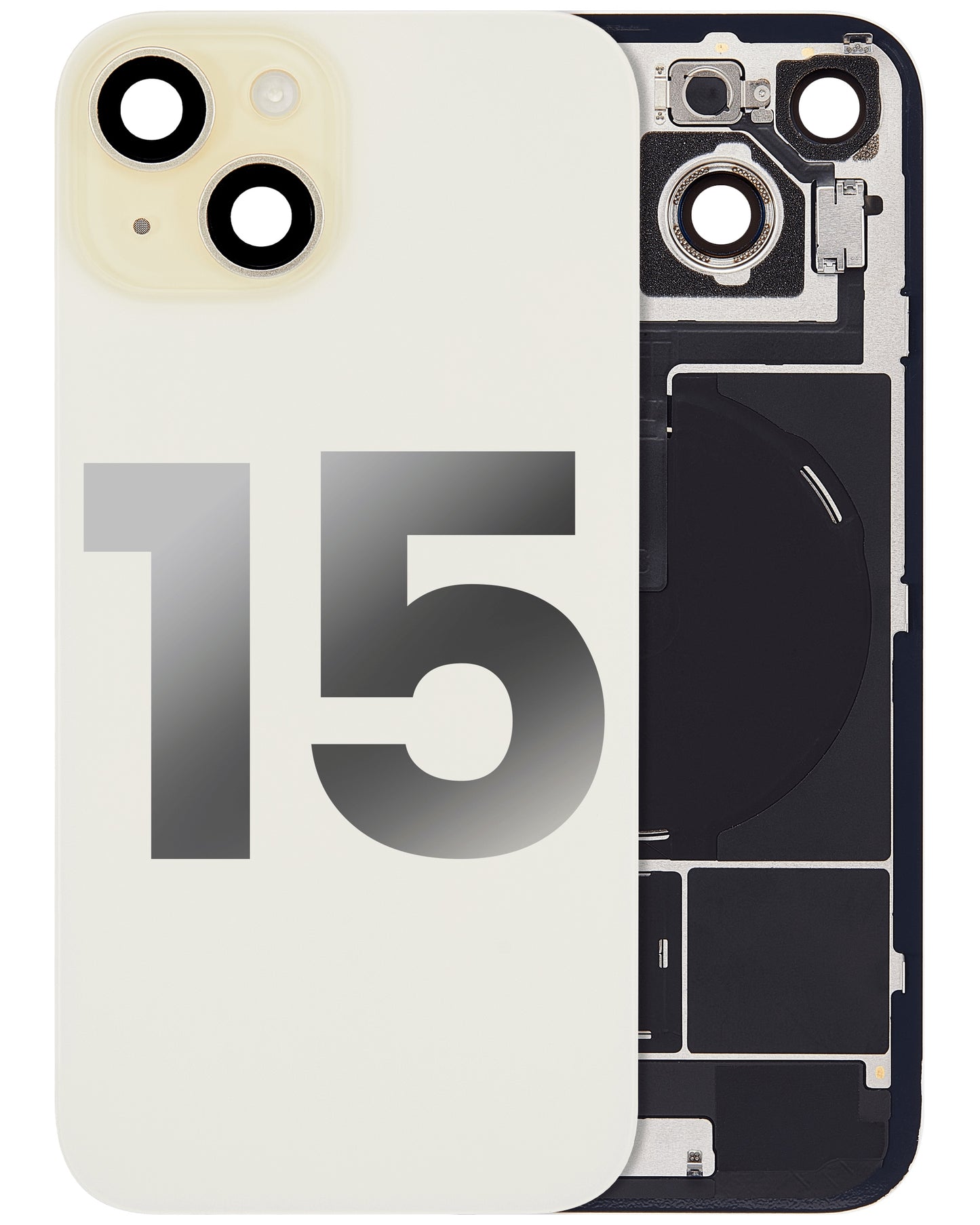 iPhone 15 Back Glass Full Assembly (With Coil) - A Grade