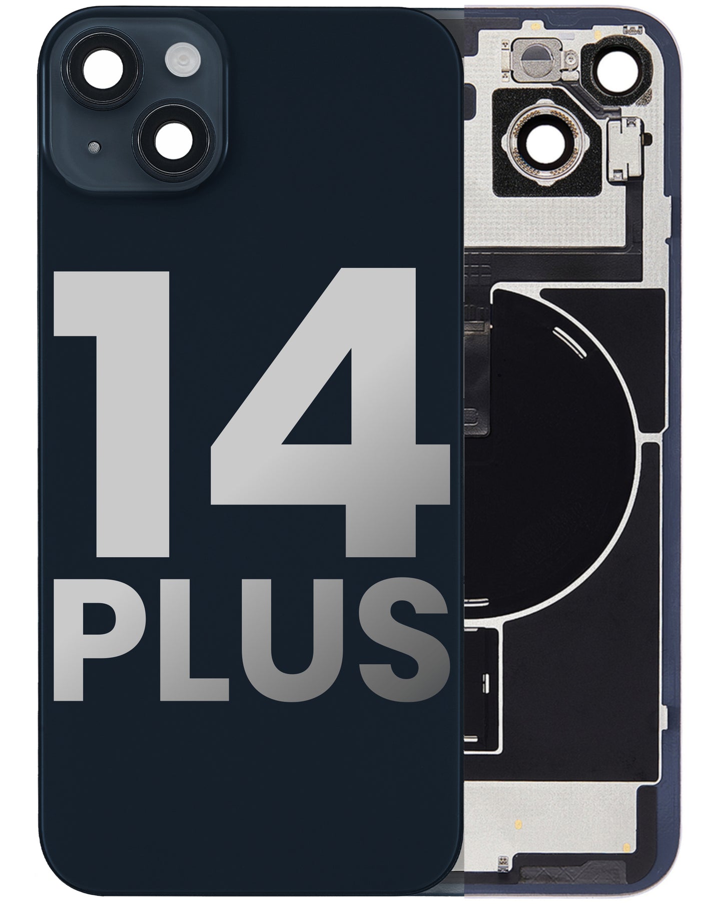 iPhone 14 Plus Back Glass Full Assembly (With Coil) - Premium