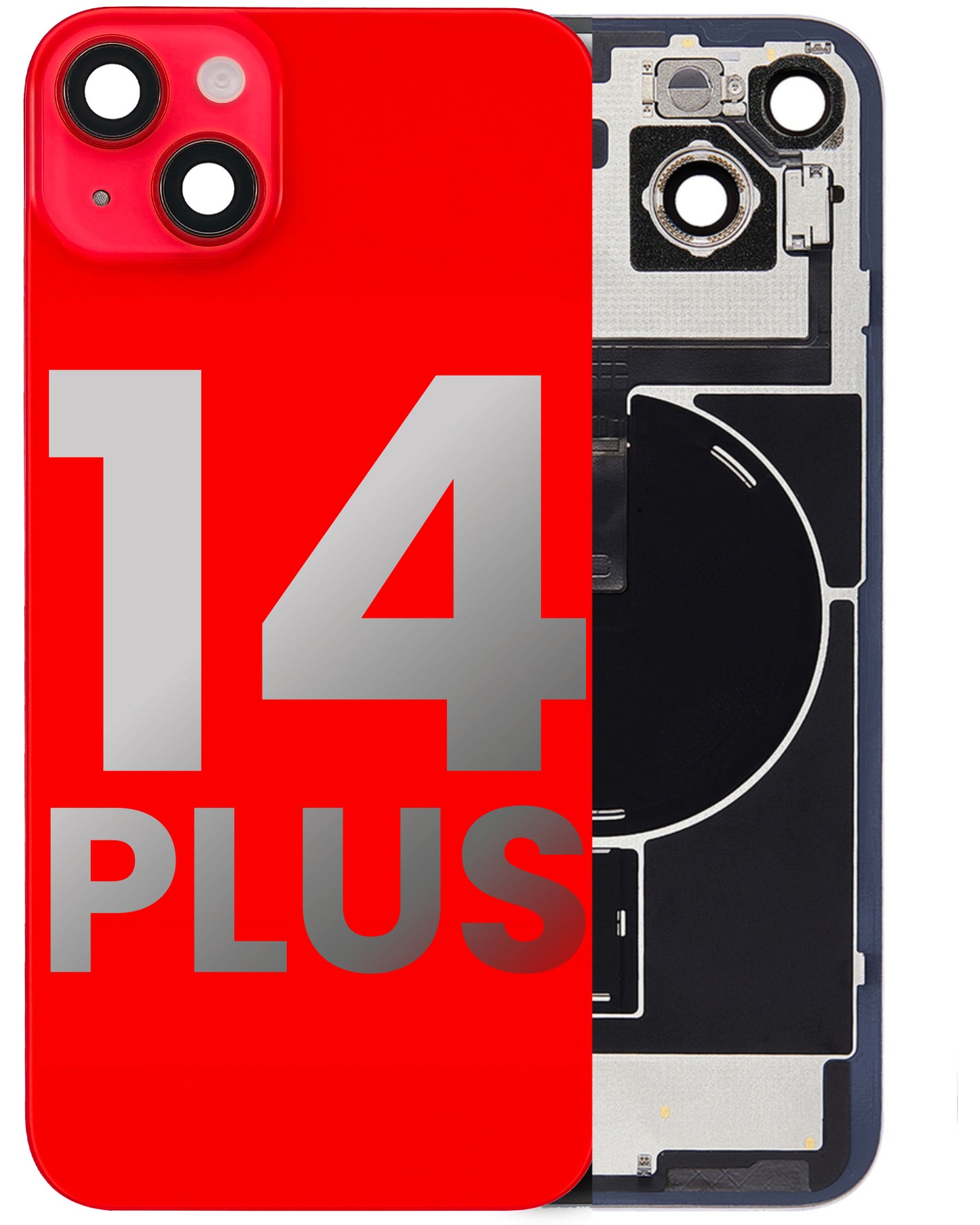 iPhone 14 Plus Back Glass Full Assembly (With Coil) - Premium