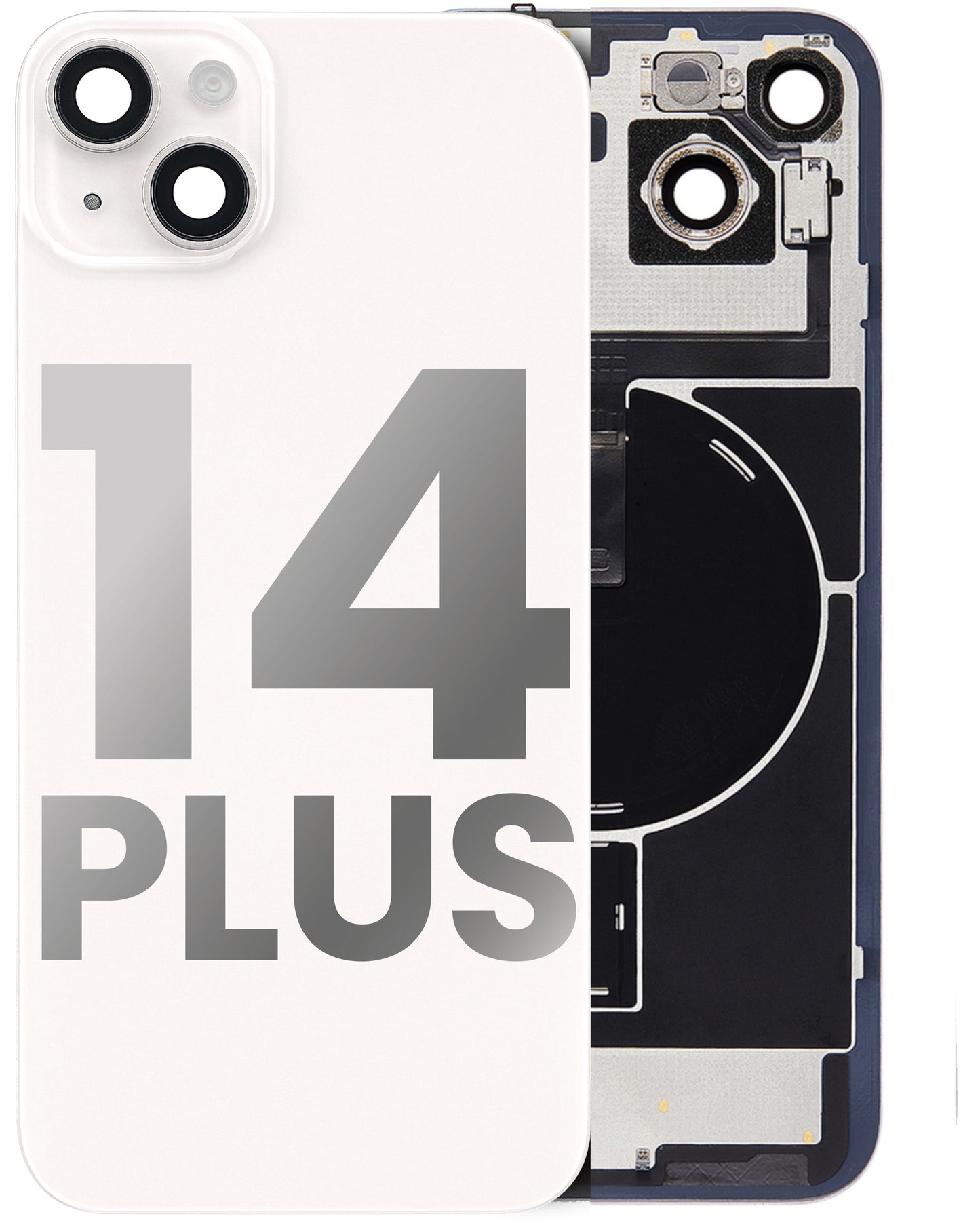 iPhone 14 Plus Back Glass Full Assembly (With Coil) - Premium