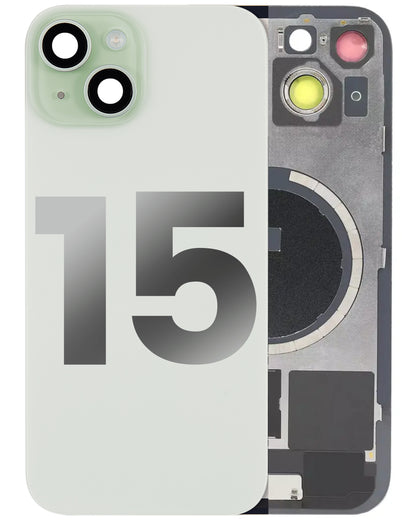 iPhone 15 Back Glass Half Assembly (No Coil) - A Grade