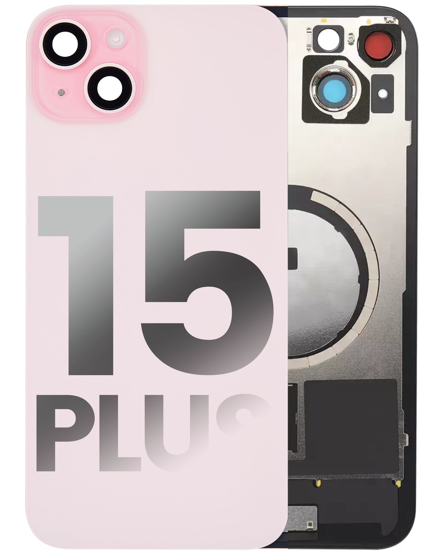 iPhone 15 Plus Back Glass Half Assembly (No Coil) - A Grade