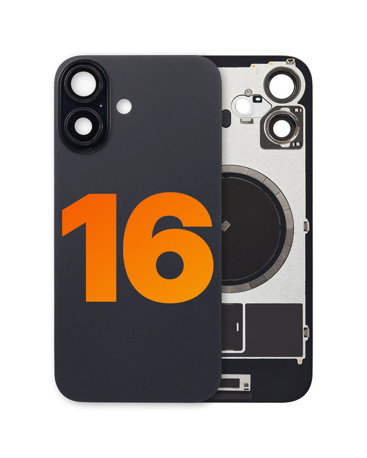 iPhone 16 back glass half assembly, Black