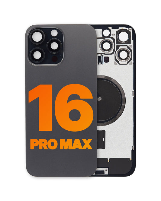 iPhone 16 Pro Max back glass half assembly, Black Titanium