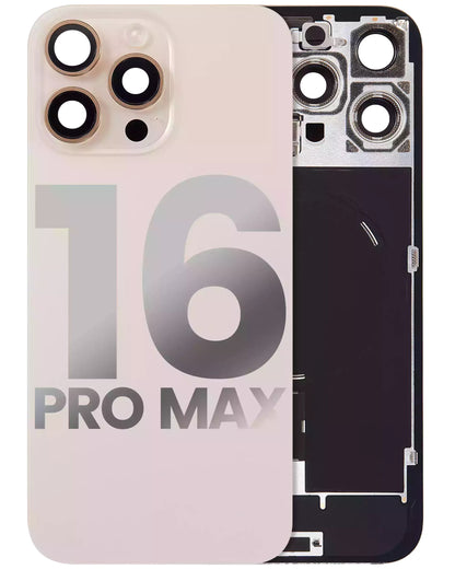iPhone 16 Pro Max Back Glass Half Assembly (No Coil) - Premium