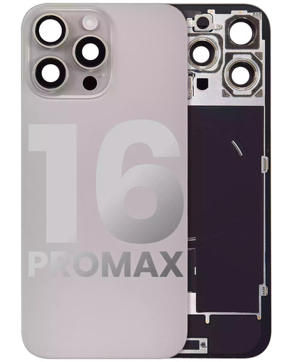 iPhone 16 Pro Max Back Glass Half Assembly (No Coil) - Premium
