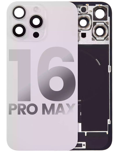 iPhone 16 Pro Max Back Glass Half Assembly (No Coil) - Premium
