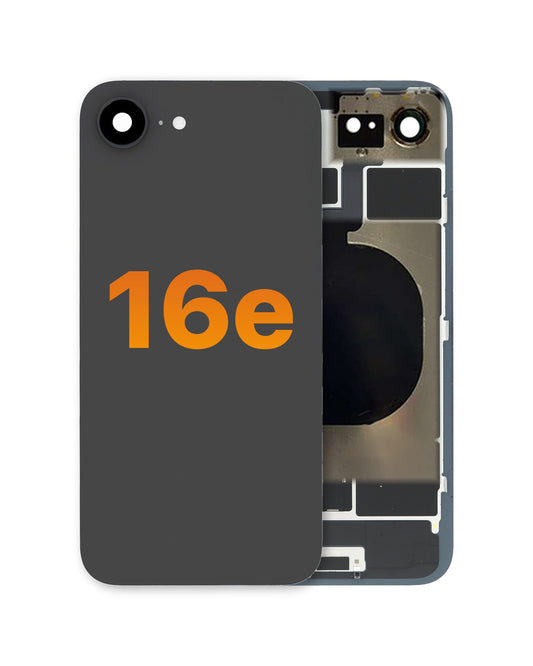 iPhone 16e back glass half assembly, Black