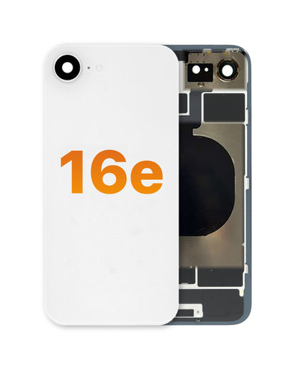 iPhone 16e back glass half assembly, White