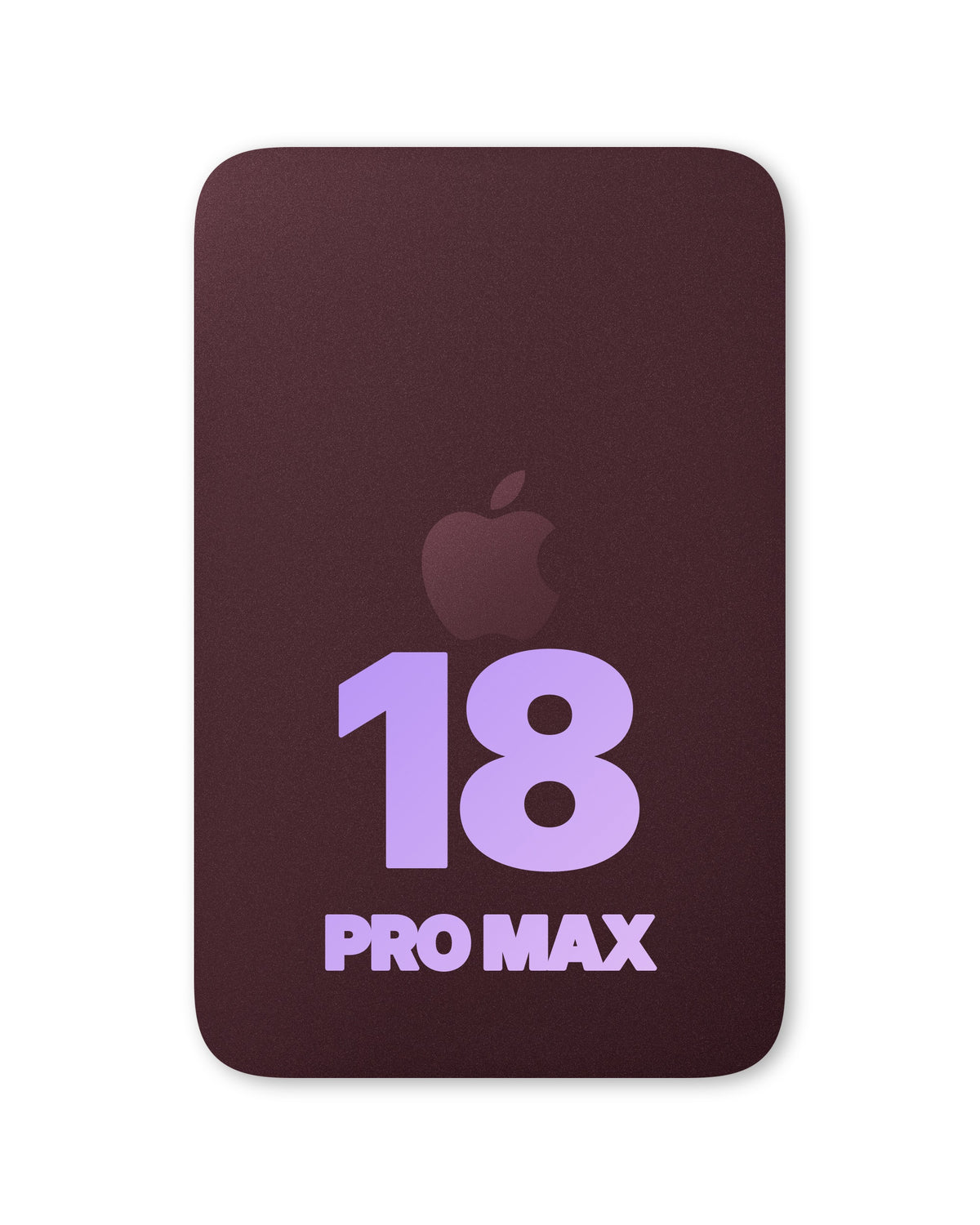 iPhone 18 Pro Max back glass half assembly, Burgundy