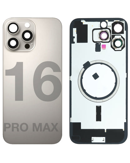 iPhone 16 Pro Max Back Glass Half Assembly (No Coil) - Premium