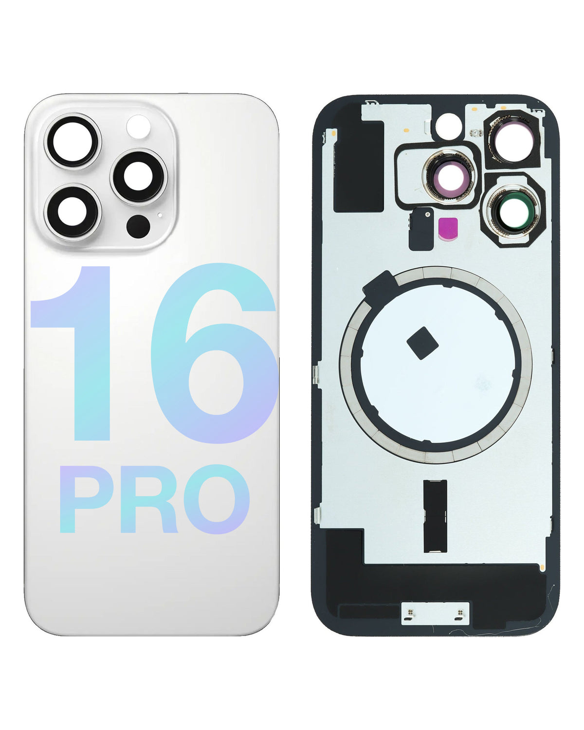 BGP owner-approved model-label v4 2026-08-14 | iphone-16-pro-half-assembly-no-coil-a-grade | White Titanium