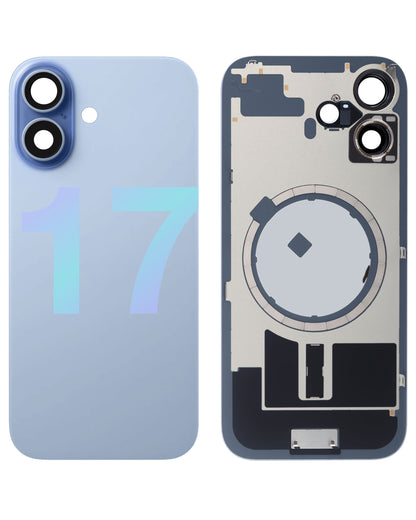 iPhone 17 back glass half assembly, Mist Blue