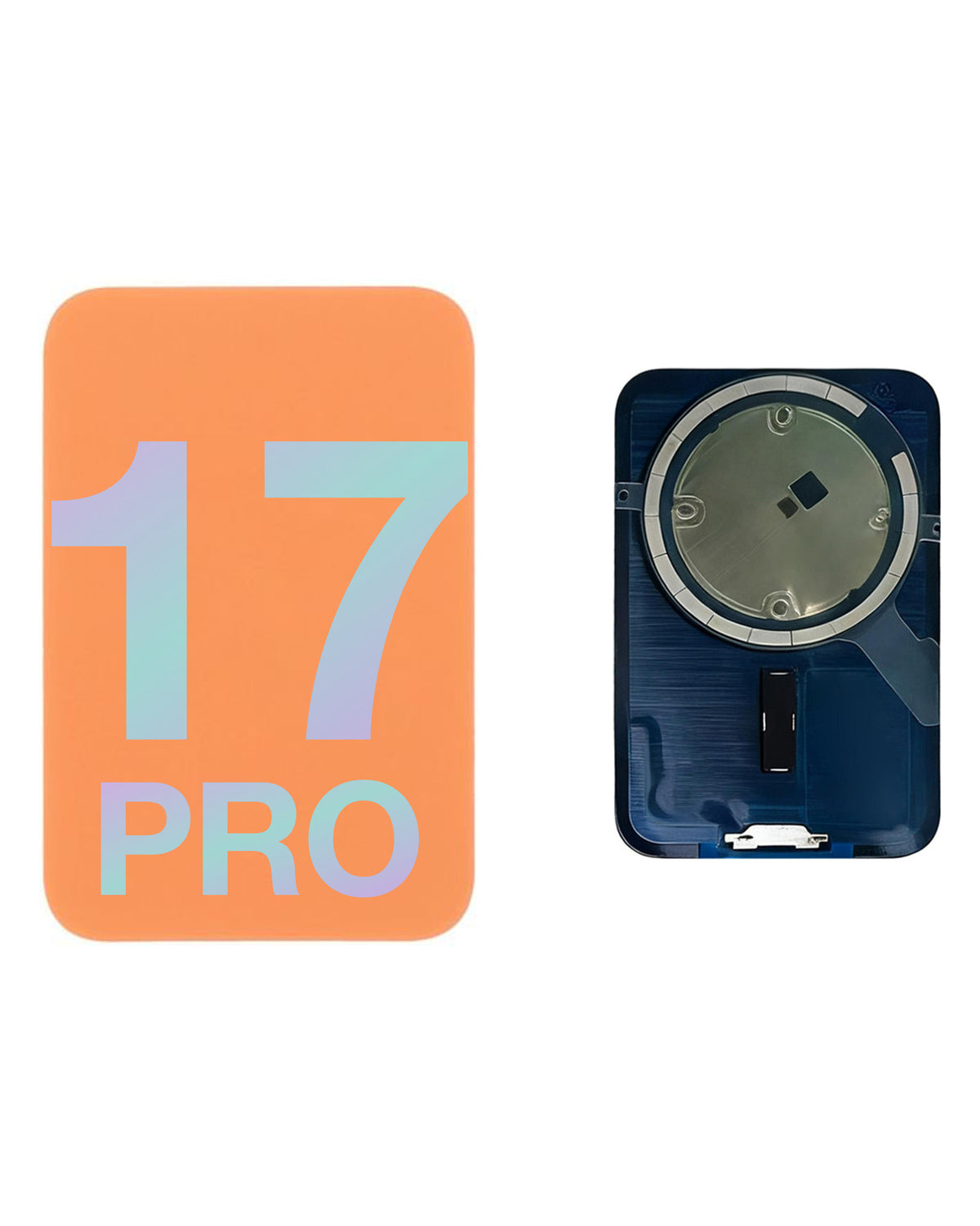 iPhone 17 Pro back glass half assembly, Cosmic Orange