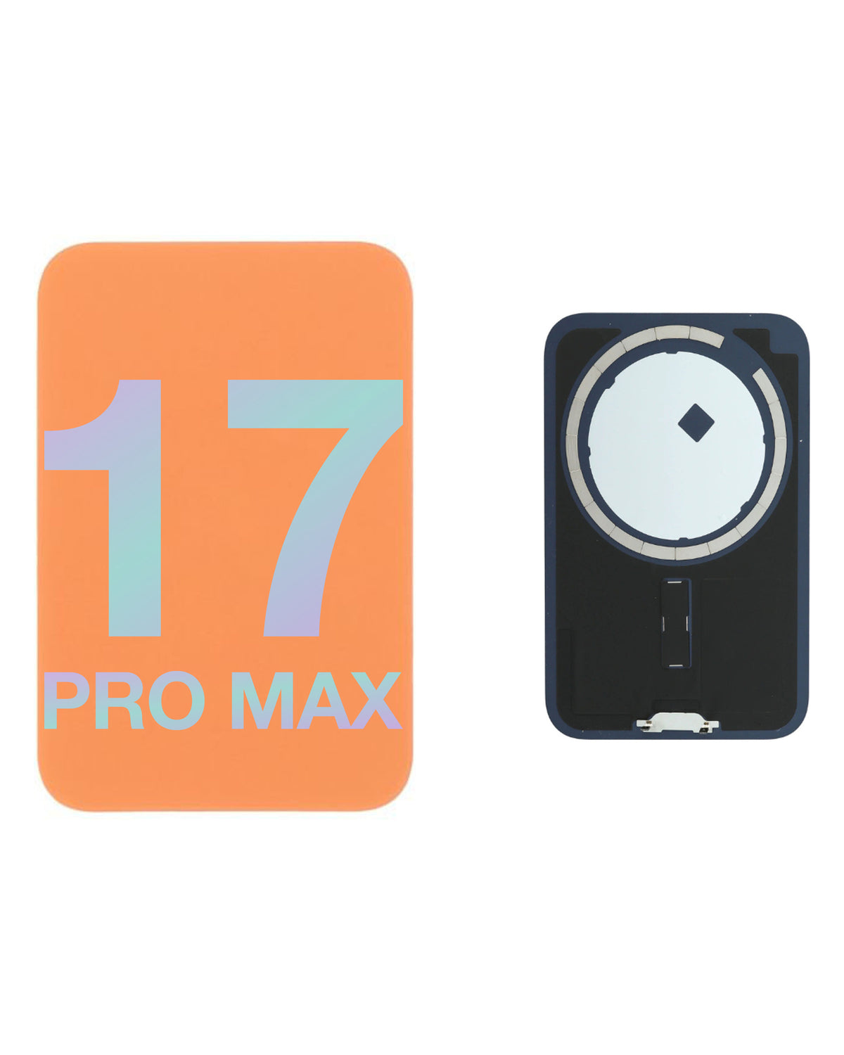 iPhone 17 Pro Max back glass half assembly, Cosmic Orange