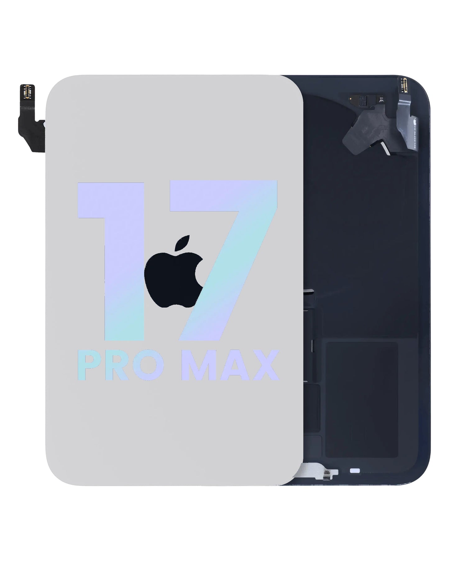 iPhone 17 Pro Max Silver back glass full assembly with charging coil
