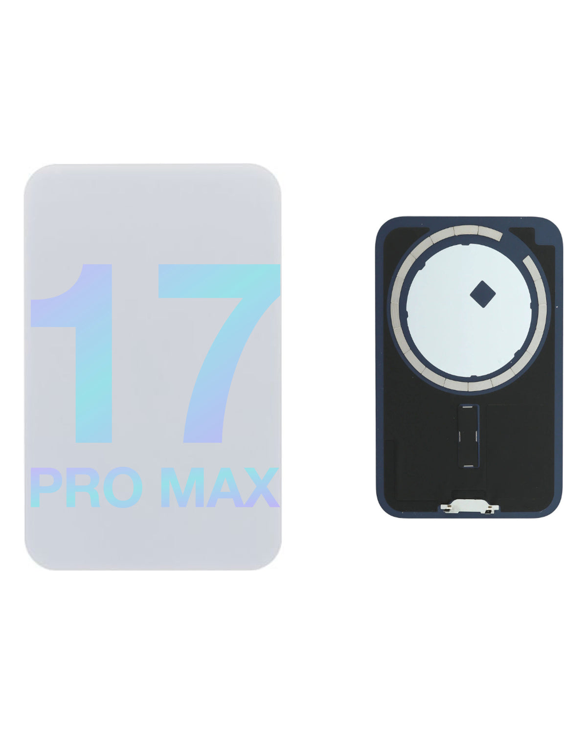 iPhone 17 Pro Max back glass half assembly, Silver