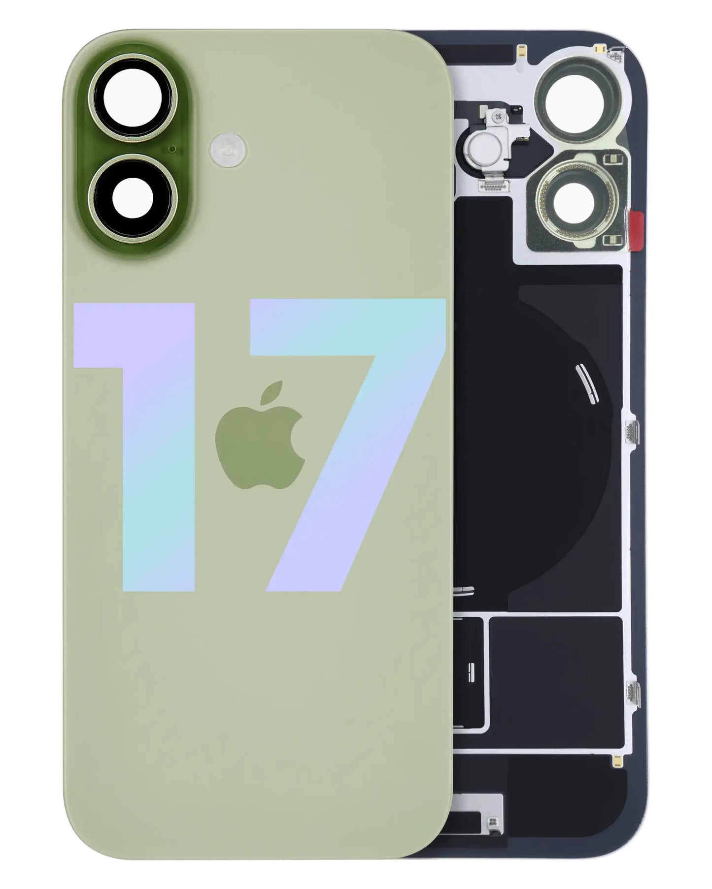 iPhone 17 Sage back glass full assembly with charging coil